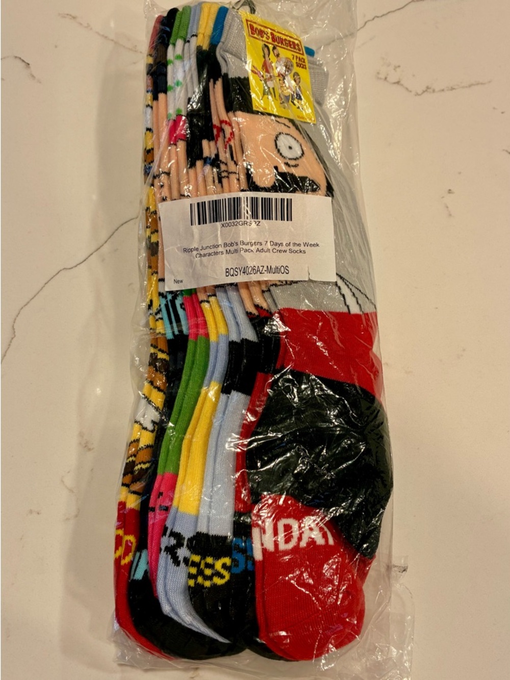 Bobs burgers every day of the week sock pack! NWT